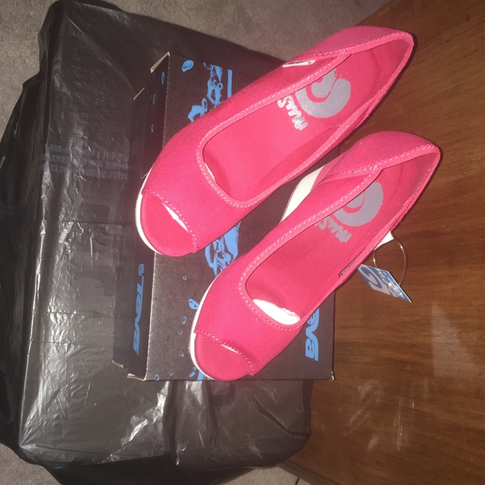 Teva 1002049 Mush Promenade Peep Toe Platform Wedge Heel Sandal Womens 5.5